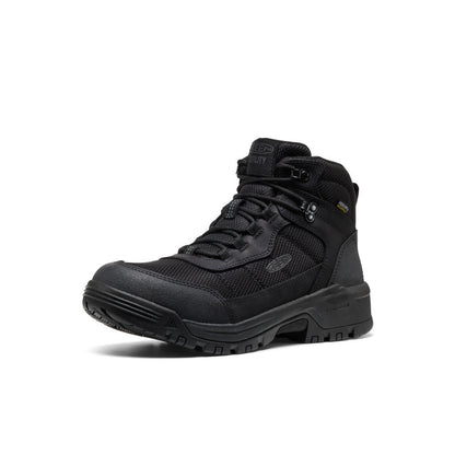 Men's Skokie Waterproof Work Boot (Soft Toe) Black/Black - Keen