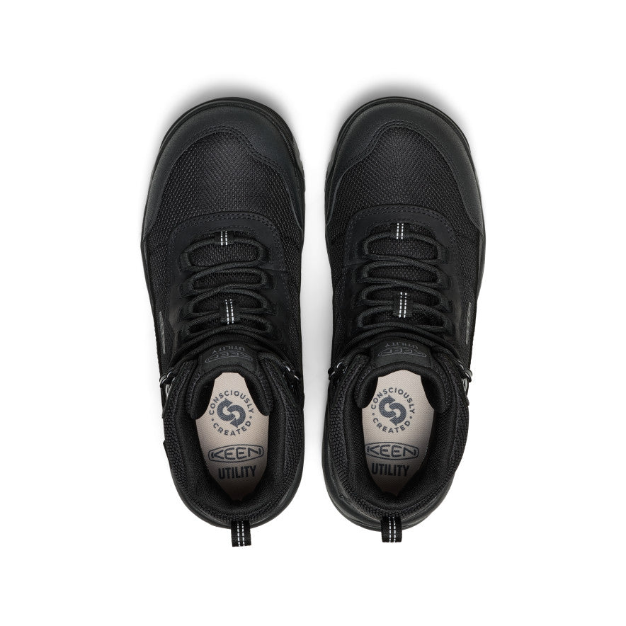 Men's Skokie Waterproof Work Boot (Soft Toe) Black/Black - Keen