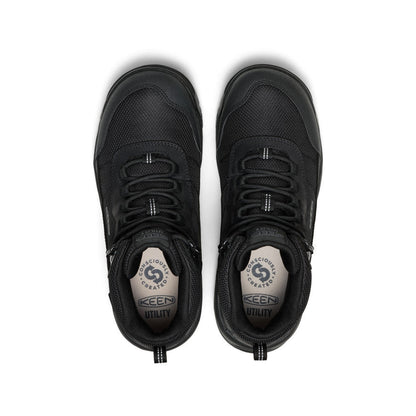 Men's Skokie Waterproof Work Boot (Soft Toe) Black/Black - Keen