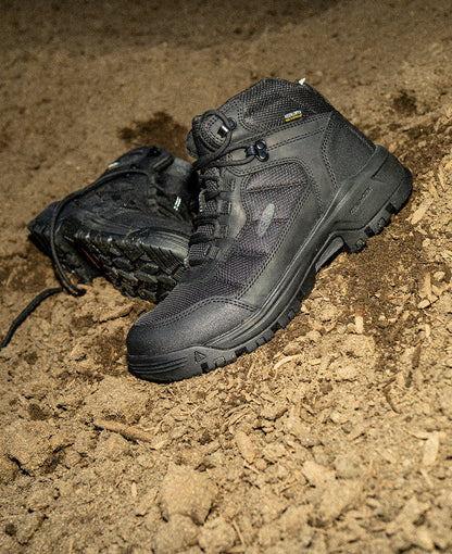 Men's Skokie Waterproof Work Boot (Soft Toe) Black/Black - Keen