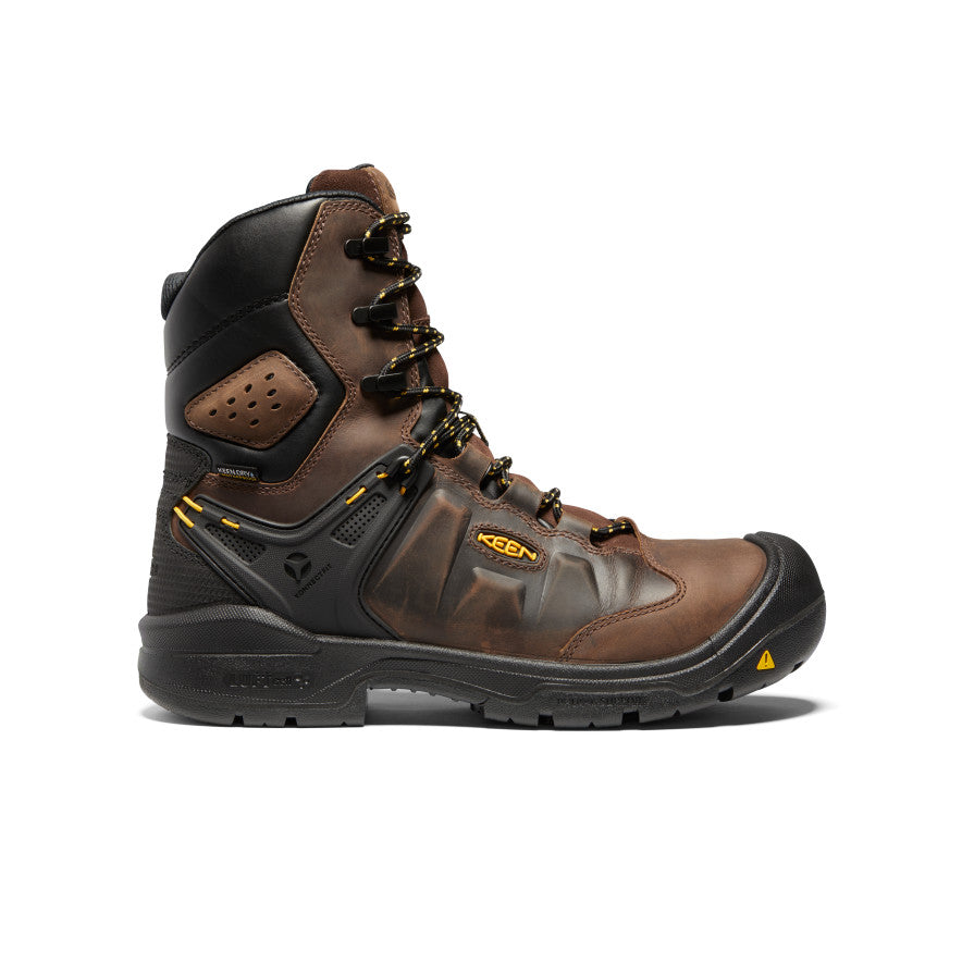 Men's Dover 8" Insulated Waterproof Boot (Carbon Toe) Dark Earth/Black - Keen