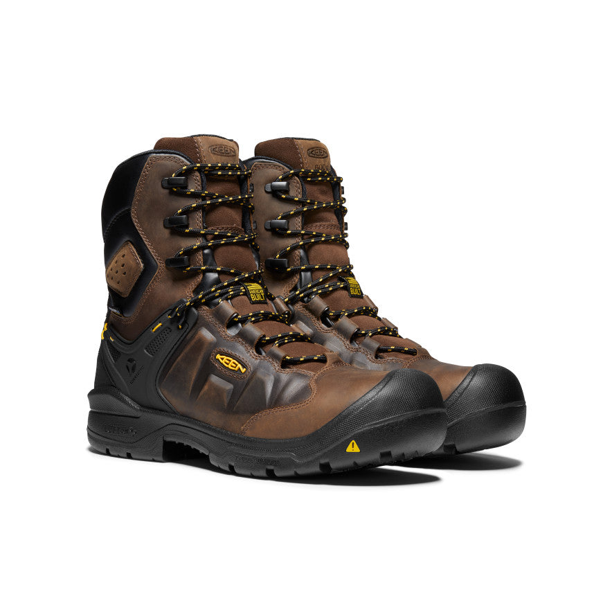 Men's Dover 8" Insulated Waterproof Boot (Carbon Toe) Dark Earth/Black - Keen
