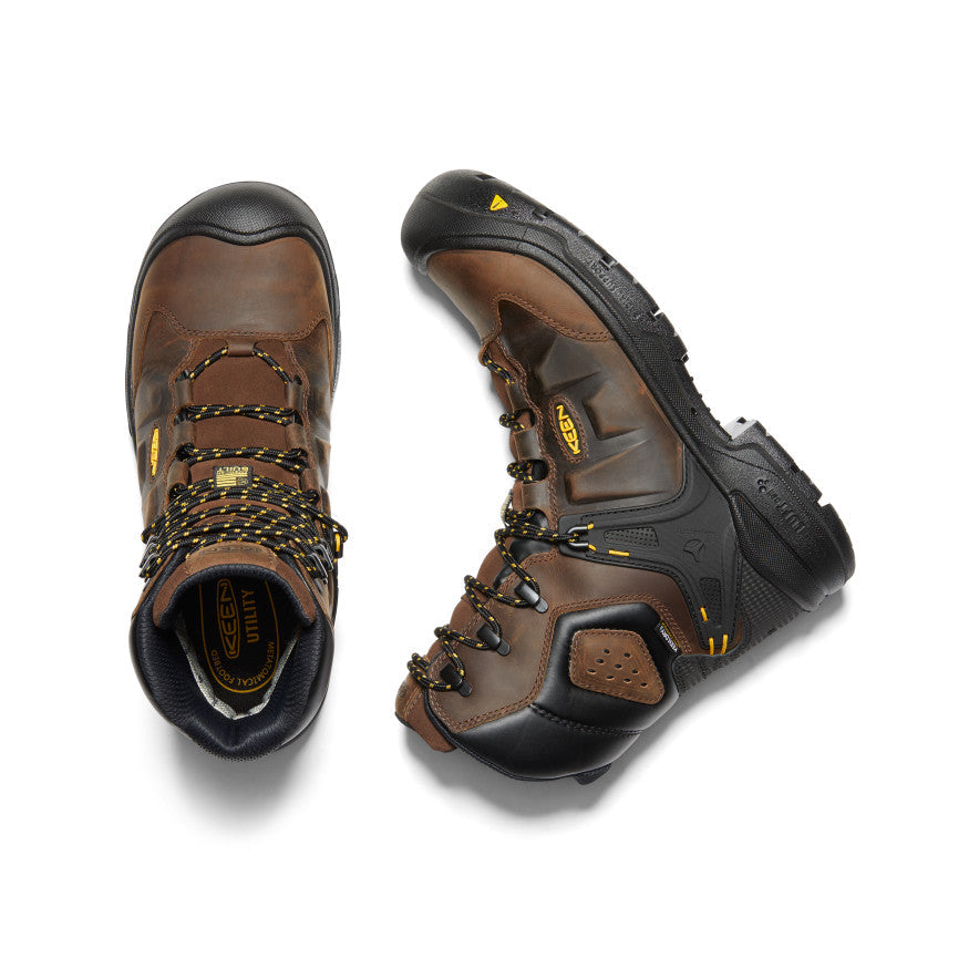 Men's Dover 8" Insulated Waterproof Boot (Carbon Toe) Dark Earth/Black - Keen