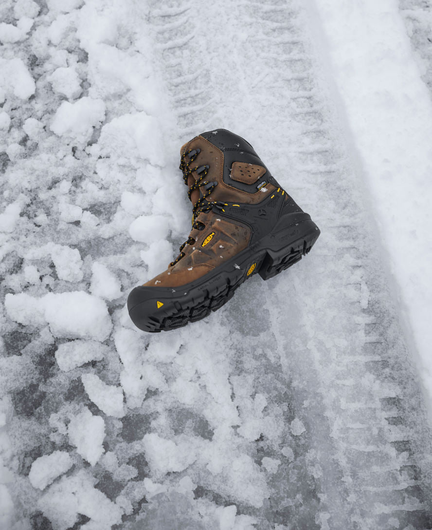 Men's Dover 8" Insulated Waterproof Boot (Carbon Toe) Dark Earth/Black - Keen