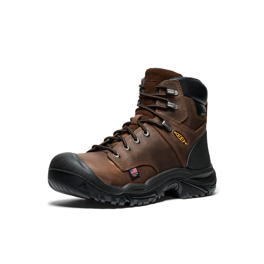 Men's Mt Vernon II 6" Waterproof Boot (Steel Toe) Dark Earth/Black - Keen