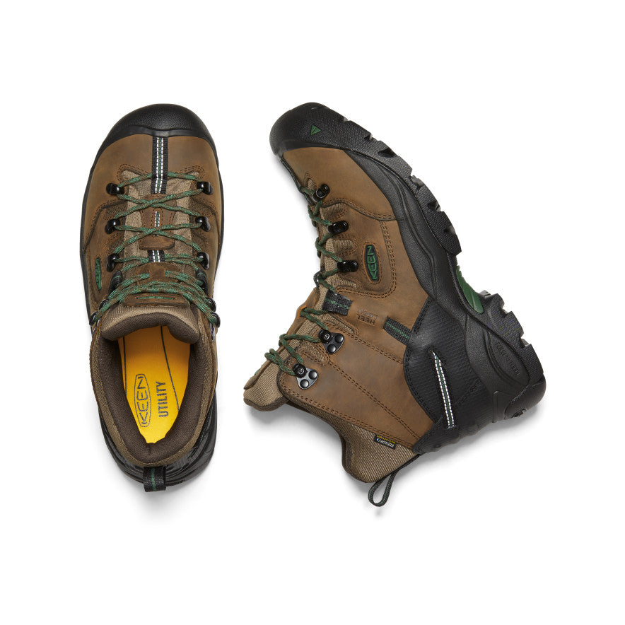 Men's Pittsburgh Energy 6" Waterproof Boot (Soft Toe) Cascade Brown/Greener Pastures - Keen