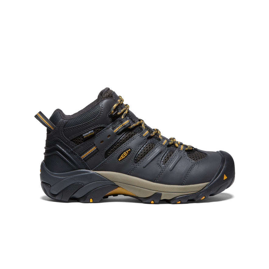 Men's Lansing Mid Waterproof (Steel Toe) Raven/Tawny Olive - Keen
