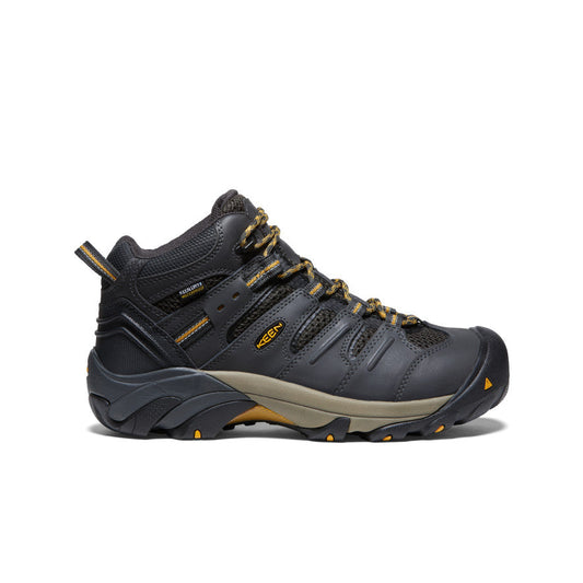 Men's Lansing Mid Waterproof (Steel Toe) Raven/Tawny Olive - Keen