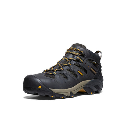 Men's Lansing Mid Waterproof (Steel Toe) Raven/Tawny Olive - Keen