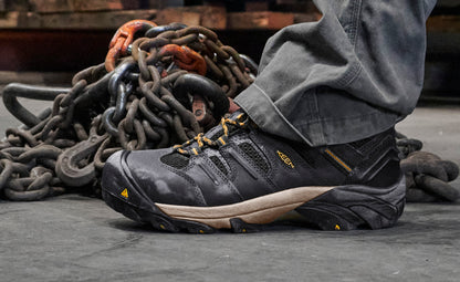 Men's Lansing Mid Waterproof (Steel Toe) Raven/Tawny Olive - Keen