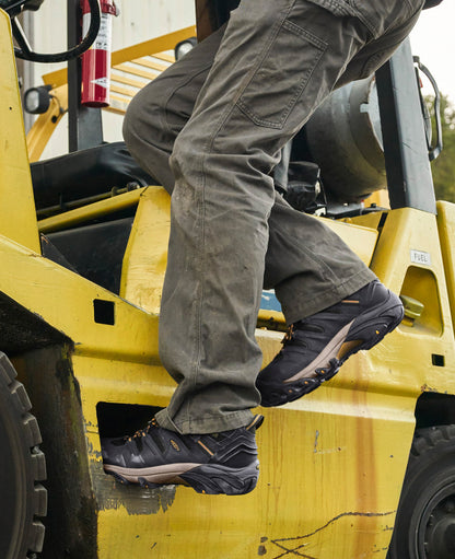 Men's Lansing Mid Waterproof (Steel Toe) Raven/Tawny Olive - Keen