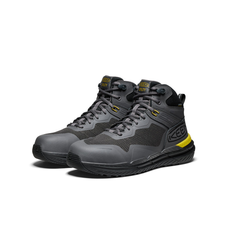 Men's Synchro Waterproof Work Boot (Carbon Toe) Magnet/Black - Keen