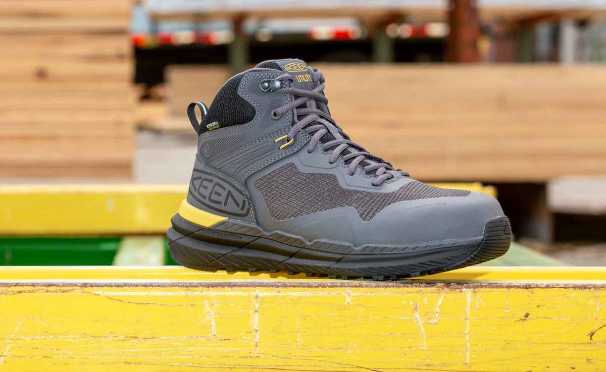 Men's Synchro Waterproof Work Boot (Carbon Toe) Magnet/Black - Keen