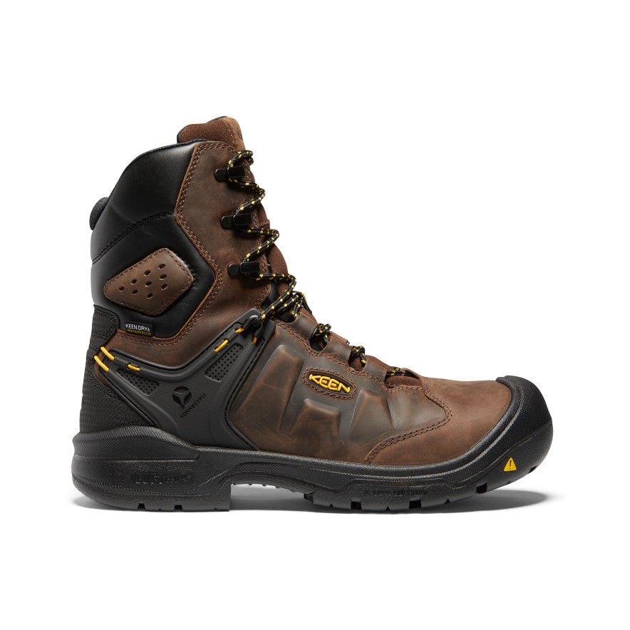 Men's Dover 8" Waterproof Boot (Carbon Toe) Dark Earth/Black - Keen