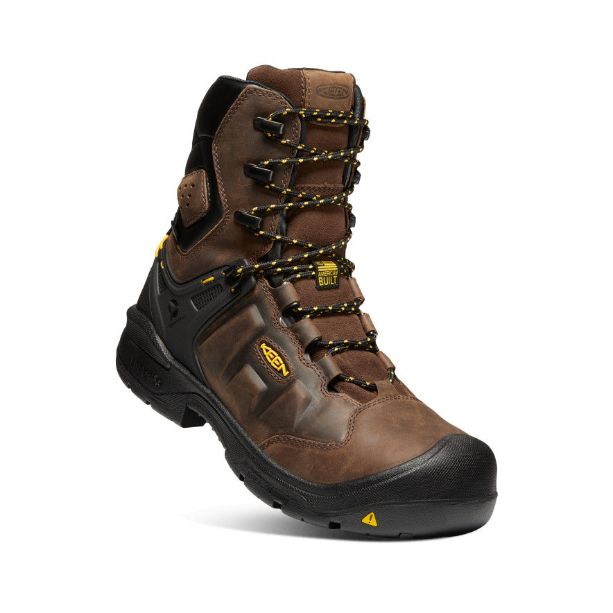 Men's Dover 8" Waterproof Boot (Carbon Toe) Dark Earth/Black - Keen