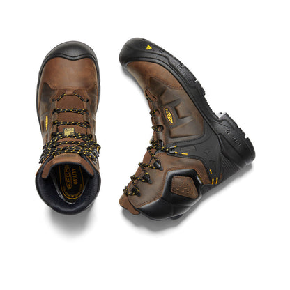 Men's Dover 8" Waterproof Boot (Carbon Toe) Dark Earth/Black - Keen