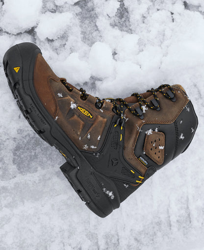 Men's Dover 8" Waterproof Boot (Carbon Toe) Dark Earth/Black - Keen