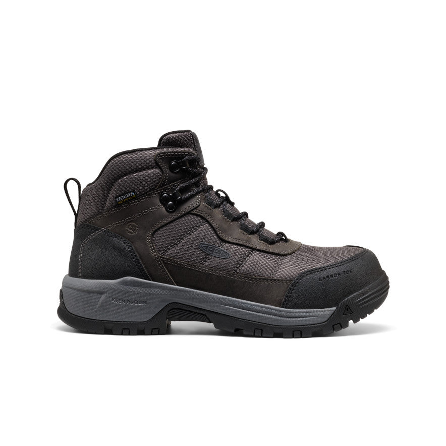 Men's Skokie Waterproof Work Boot (Carbon Toe) Magnet/Black - Keen