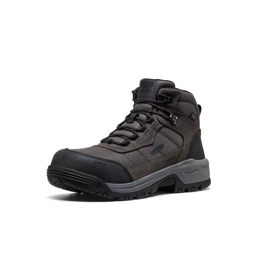 Men's Skokie Waterproof Work Boot (Carbon Toe) Magnet/Black - Keen