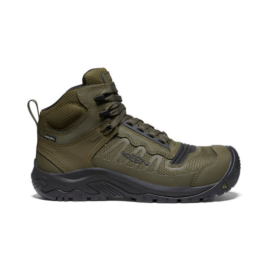 Men's Reno Mid Waterproof (Carbon Toe) Dark Olive/Black - Keen