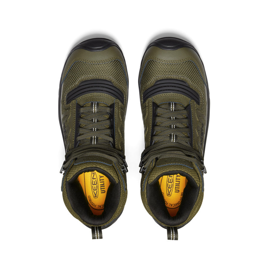 Men's Reno Mid Waterproof (Carbon Toe) Dark Olive/Black - Keen