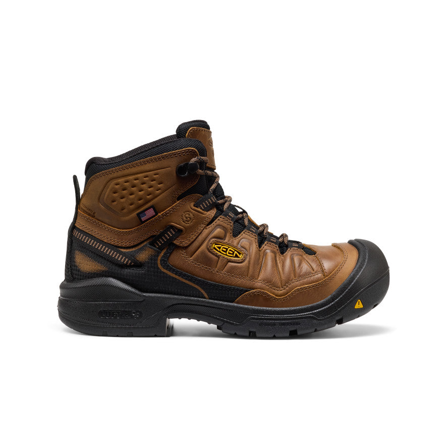 Men's Targhee IV Waterproof Work Boot (Soft Toe) Belgian/Black - Keen