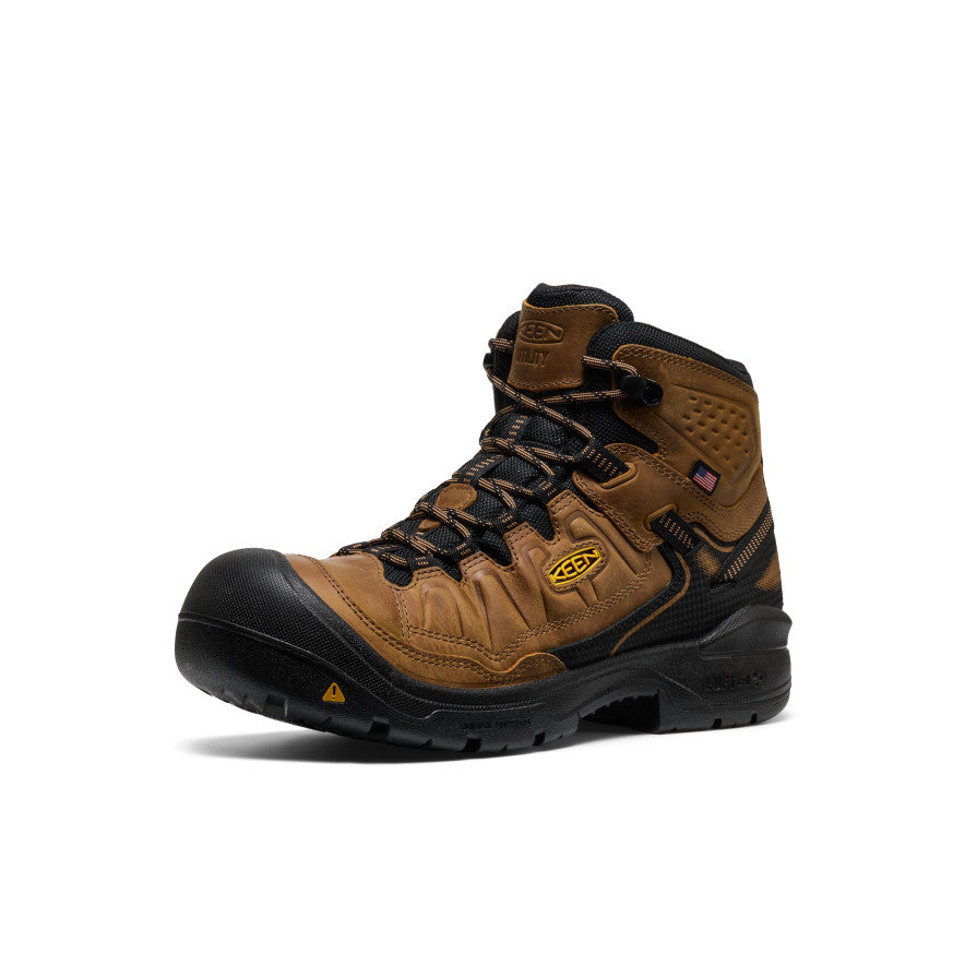 Men's Targhee IV Waterproof Work Boot (Soft Toe) Belgian/Black - Keen
