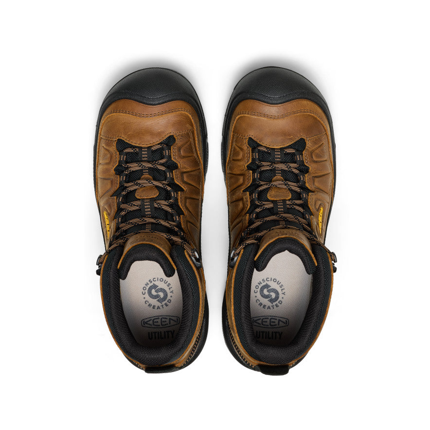 Men's Targhee IV Waterproof Work Boot (Soft Toe) Belgian/Black - Keen