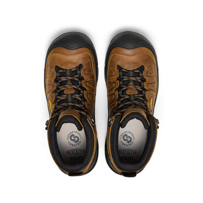 Men's Targhee IV Waterproof Work Boot (Soft Toe) Belgian/Black - Keen