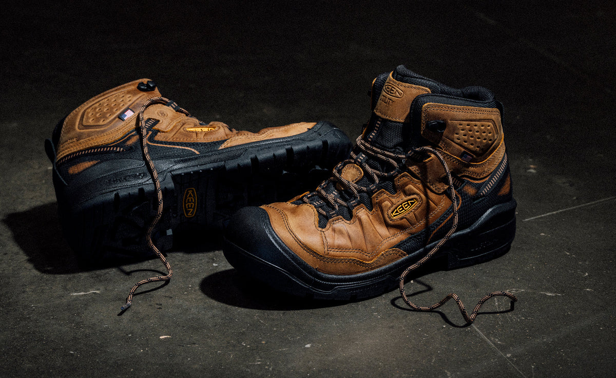 Men's Targhee IV Waterproof Work Boot (Soft Toe) Belgian/Black - Keen