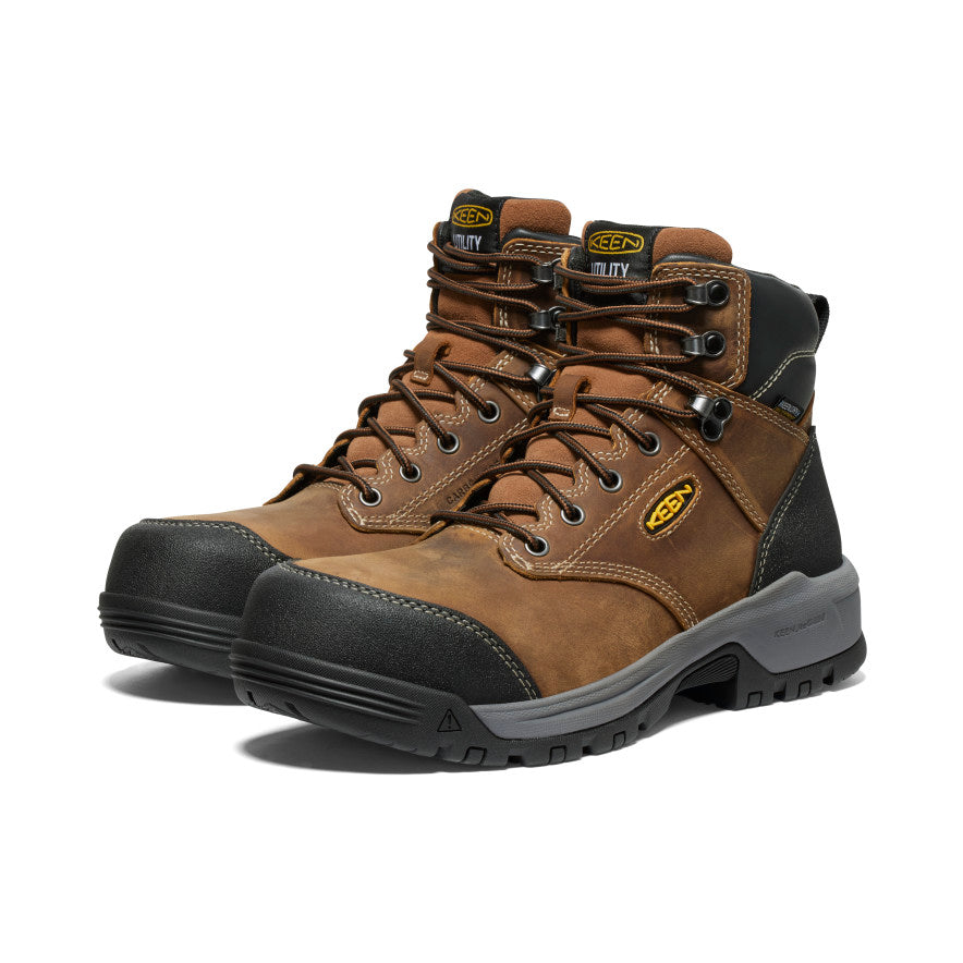 Men's Evanston 6" Waterproof Boot (Carbon Toe) Bison/Black - Keen