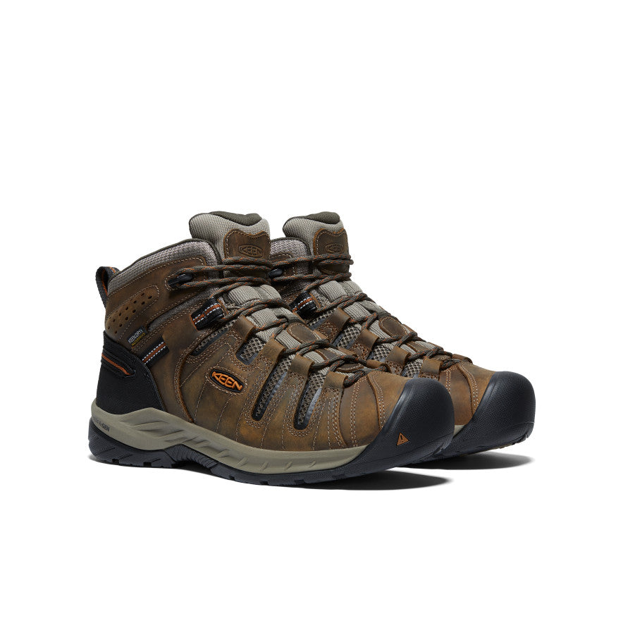 Men's Flint II Waterproof Mid (Soft Toe) Black Olive/Brindle - Keen