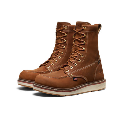 Men's Liberty 8" Waterproof Boot (Soft Toe) Leather Brown/Birch - Keen