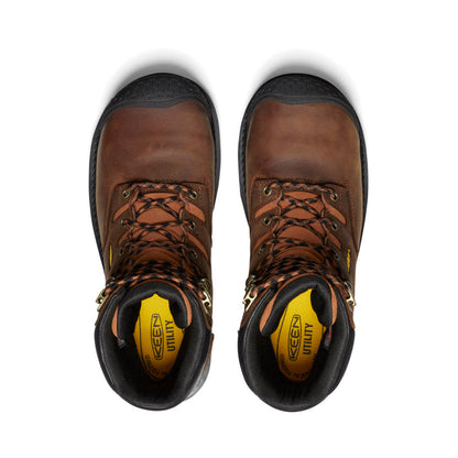Men's Camden 8" Insulated Waterproof Boot (Carbon Toe) Leather Brown/Black - Keen