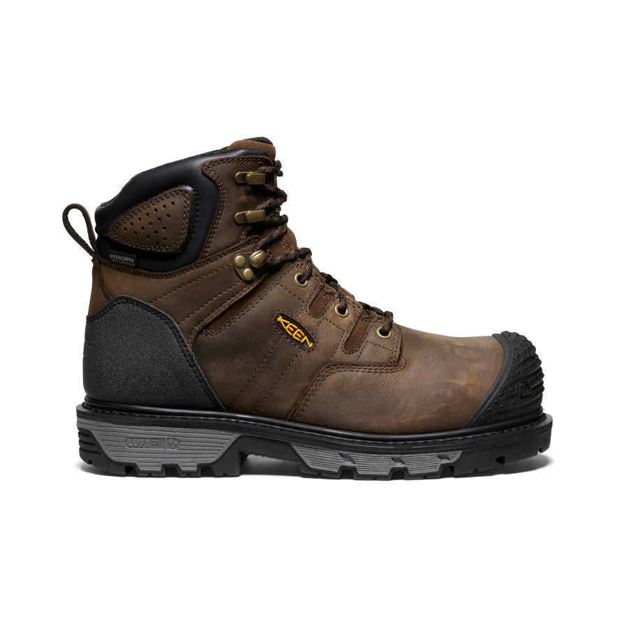 Men's CSA Camden 6" Waterproof Boot (Carbon Toe) Dark Earth/Black - Keen