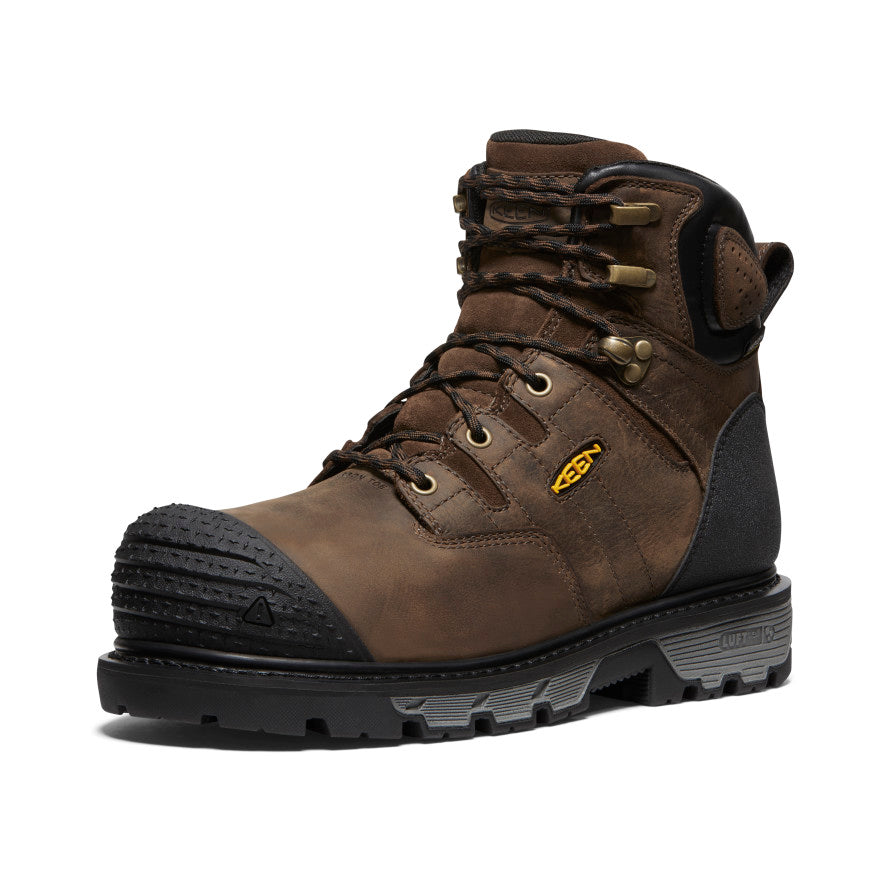 Men's CSA Camden 6" Waterproof Boot (Carbon Toe) Dark Earth/Black - Keen
