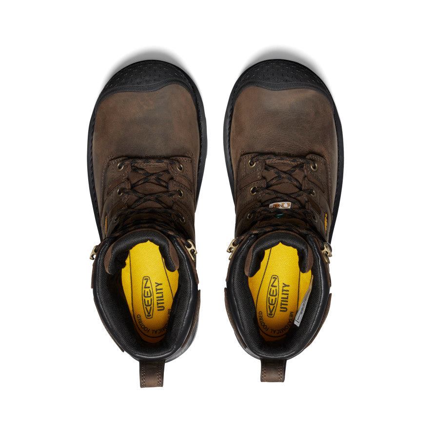 Men's CSA Camden 6" Waterproof Boot (Carbon Toe) Dark Earth/Black - Keen