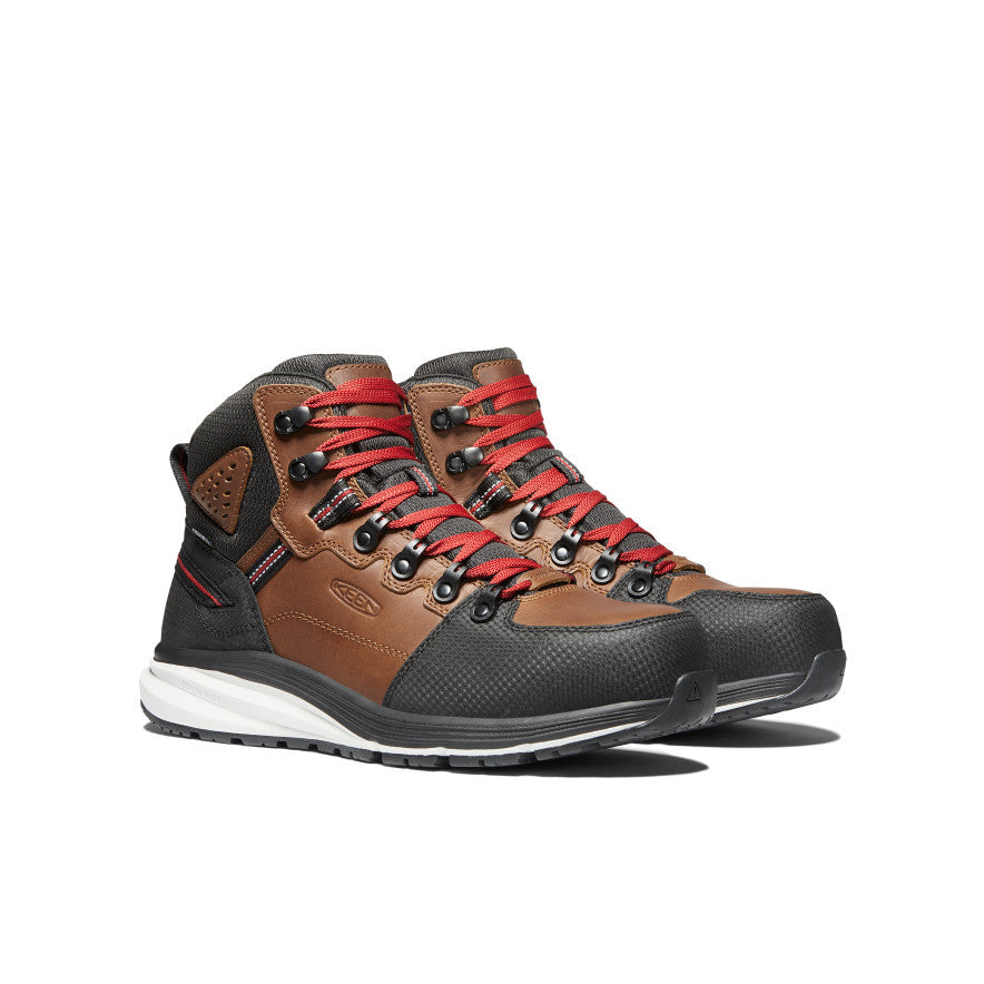 Men's Red Hook Waterproof Boot (Carbon Toe) Tobacco/Black - Keen