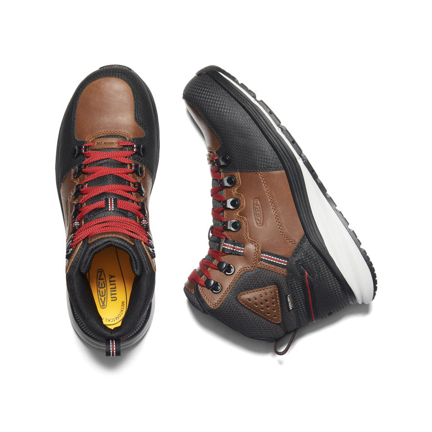 Men's Red Hook Waterproof Boot (Carbon Toe) Tobacco/Black - Keen