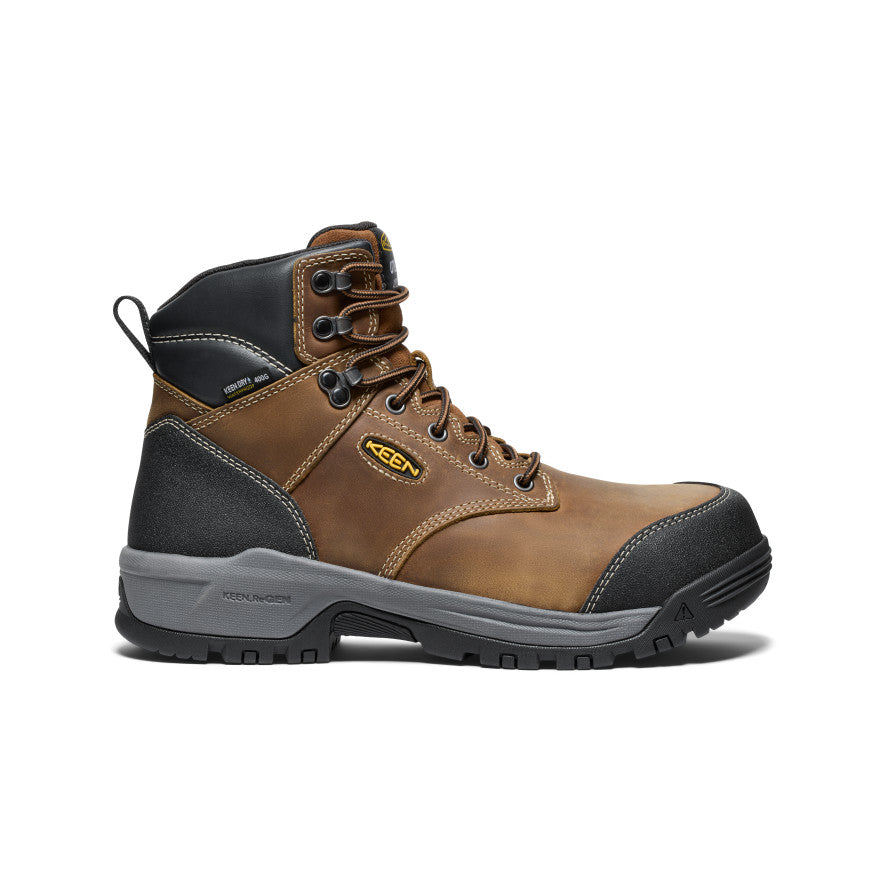 Men's Evanston 6" Insulated Waterproof Boot (Carbon Toe) Bison/Black - Keen