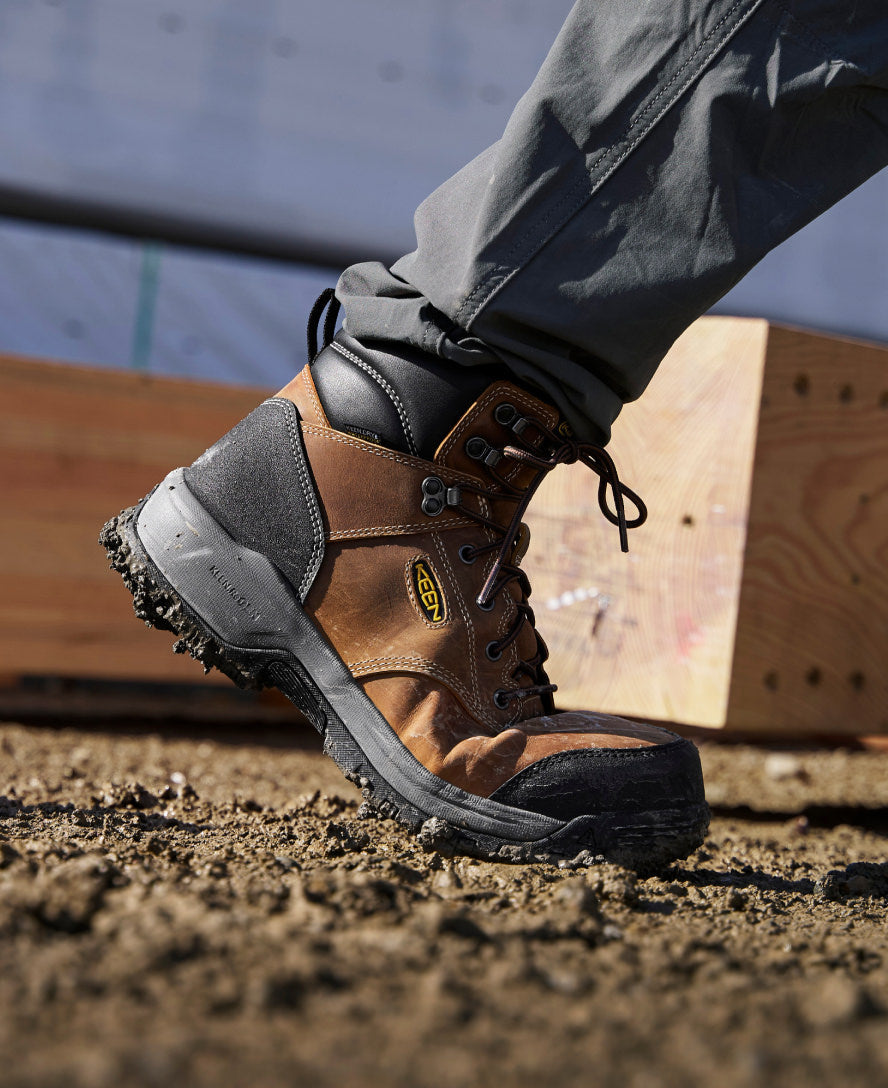Men's Evanston 6" Insulated Waterproof Boot (Carbon Toe) Bison/Black - Keen