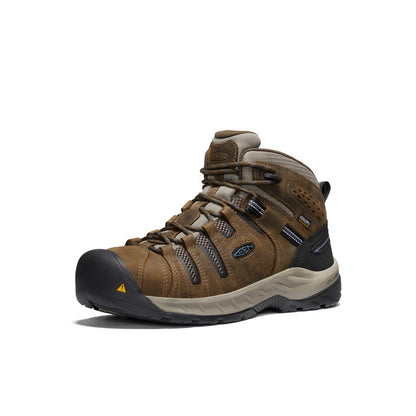 Men's Flint II Waterproof Boot (Steel Toe) Cascade Brown/Orion Blue - Keen