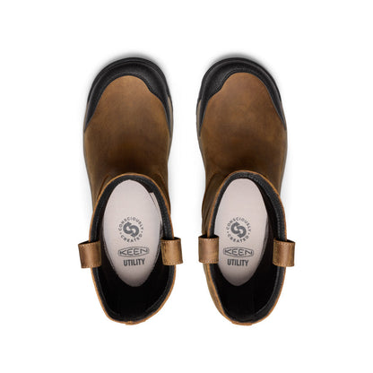 Men's Evanston Pull-On Waterproof Boot (Soft Toe) Bison/Black - Keen