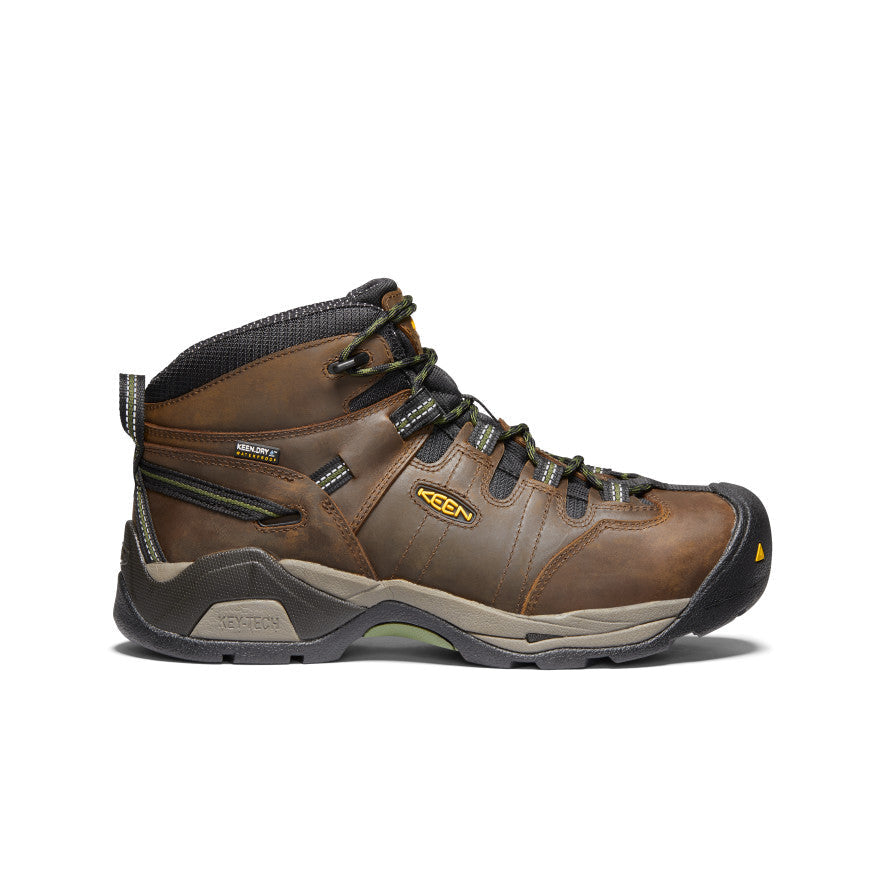 Men's Detroit XT Waterproof Boot (Steel Toe) Cascade Brown/Bronze Green - Keen