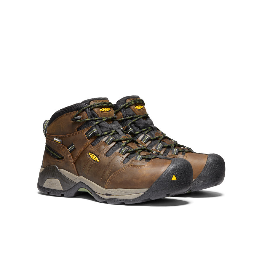 Men's Detroit XT Waterproof Boot (Steel Toe) Cascade Brown/Bronze Green - Keen