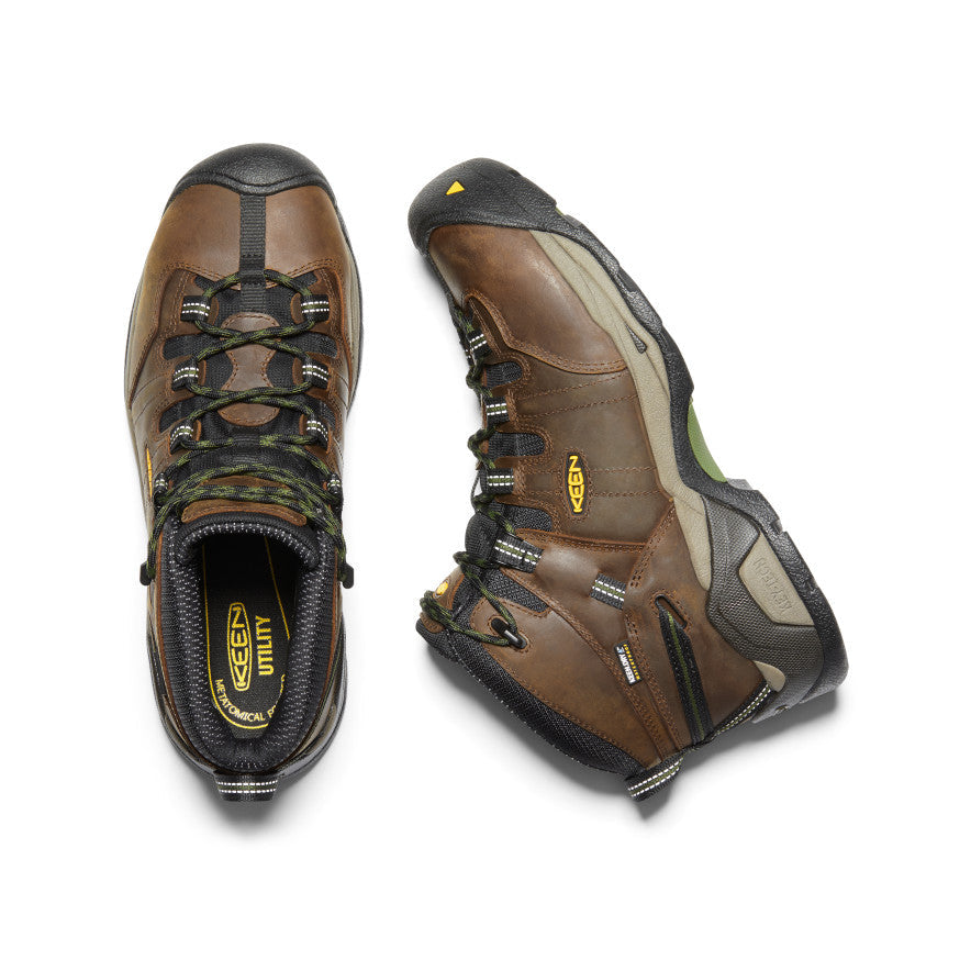 Men's Detroit XT Waterproof Boot (Steel Toe) Cascade Brown/Bronze Green - Keen