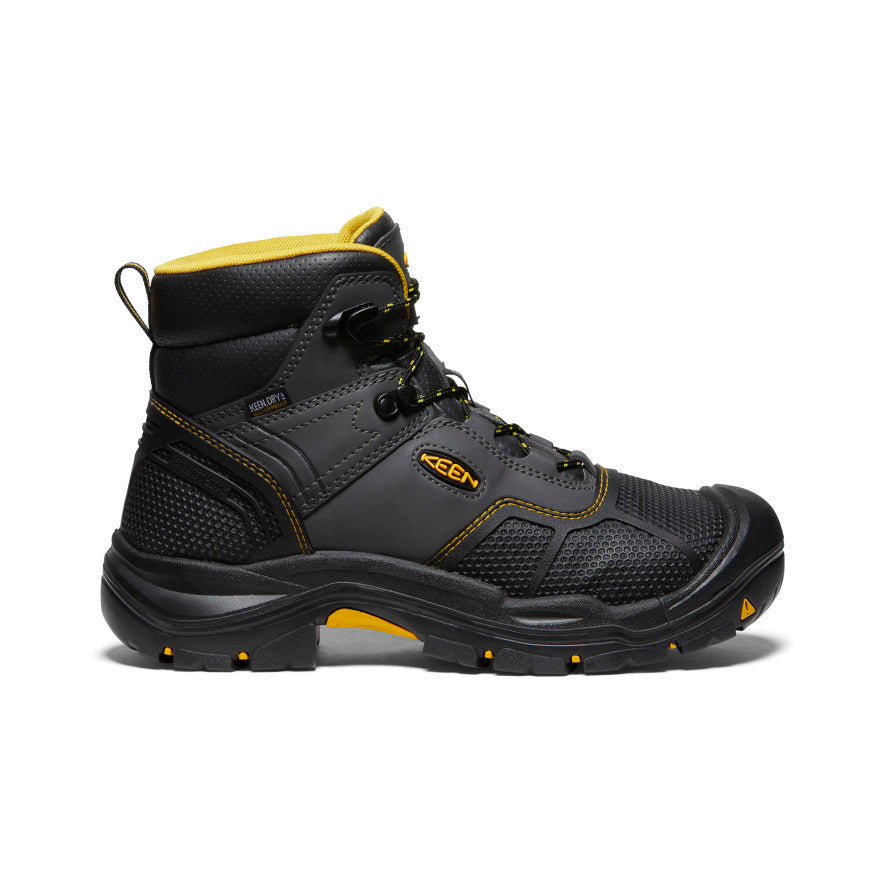 Men's Logandale Waterproof Boot (Steel Toe) Raven/Black - Keen