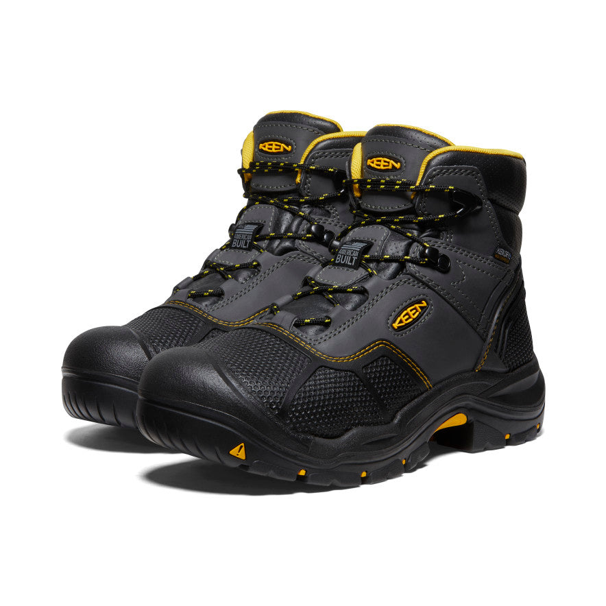 Men's Logandale Waterproof Boot (Steel Toe) Raven/Black - Keen