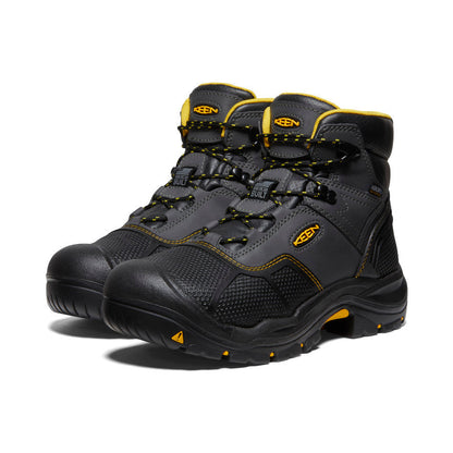 Men's Logandale Waterproof Boot (Steel Toe) Raven/Black - Keen