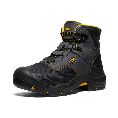 Men's Logandale Waterproof Boot (Steel Toe) Raven/Black - Keen
